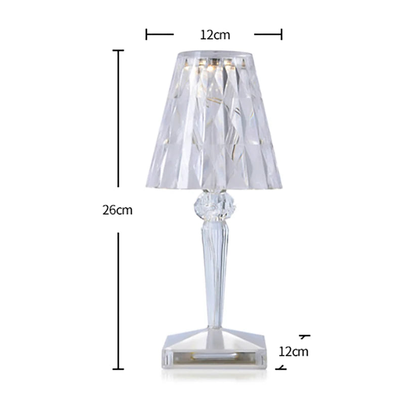 DiamondGlow™ 3-in-1 Wireless LED Table Lamp – USB Rechargeable - Home To Choices