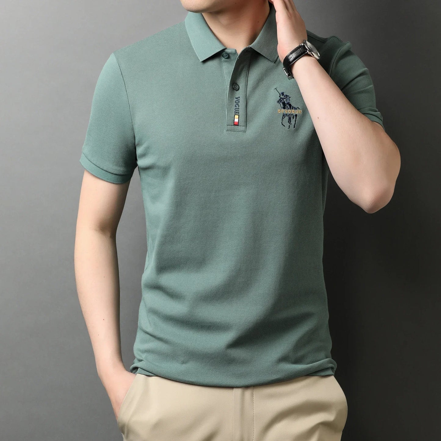 Original Korean Embroidered Polo Shirt (You Get A Minimalist Watch)