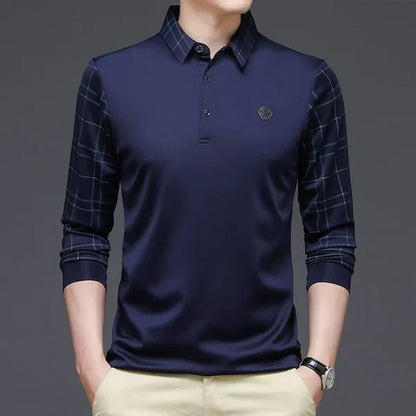 Religari Original Long-Sleeve Polo Shirt with Unique Sleeve & Collar Design (Includes a Free Geneva Watch)