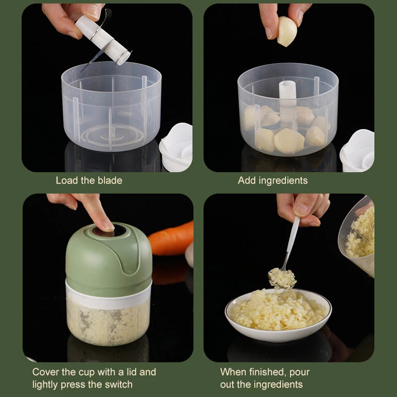 Rechargebale Electric Garlic Grinder USB
