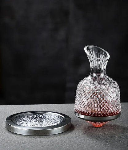 Elegance 360° Rotating Crystal Wine Decanter – 1500ml Premium Aerator - Home To Choices