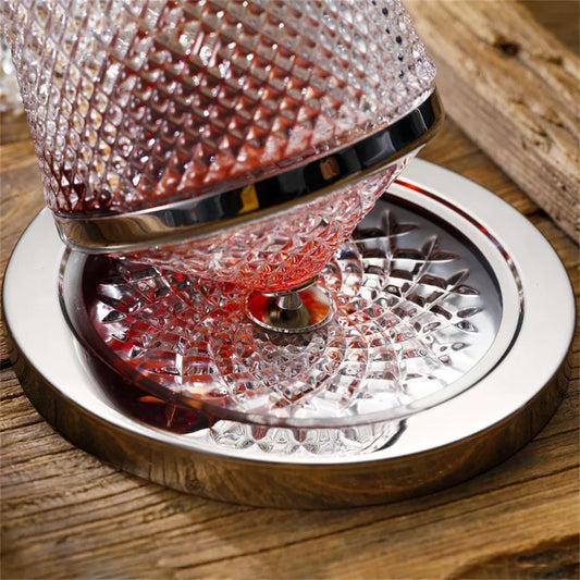 Elegance 360° Rotating Crystal Wine Decanter – 1500ml Premium Aerator - Home To Choices