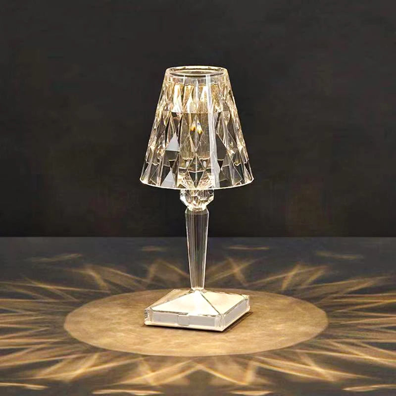 DiamondGlow™ 3-in-1 Wireless LED Table Lamp – USB Rechargeable - Home To Choices